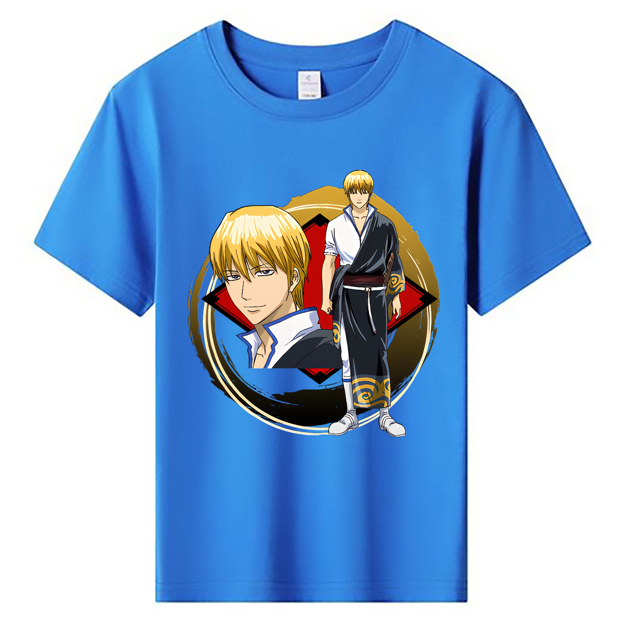 （画像用） ぎんたま 坂田銀時（さかたぎんとき） 神楽 志村新八（しむら しんぱち） GINTAMA Sakata Gintoki Kagura Shimura Shinpachi 綿100％キッズTシャツ（フロントプリント）